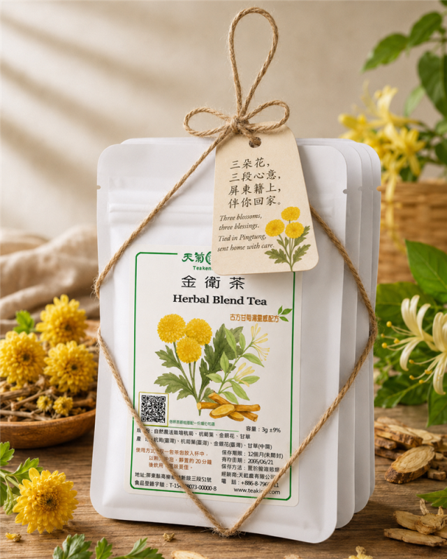 天菊農場,屏東伴手禮 (金衛茶3入)