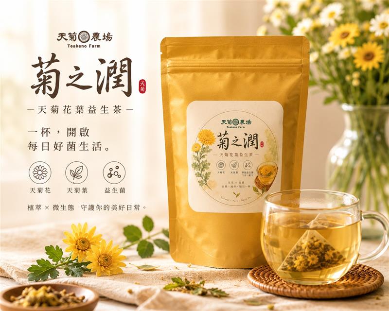 天菊農場,菊之潤-天菊花葉益生茶